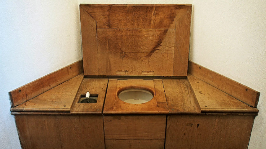 who invented the first flushing toilet